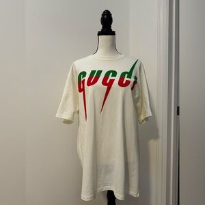 T-SHIRT WITH GUCCI BLADE PRINT